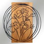 Wallity Orchid Accesorio Decorativo de Pared Negro y Nogal
